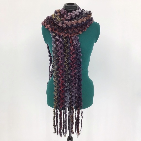 Hand Knit Colourful Long Winter Neck Scarf